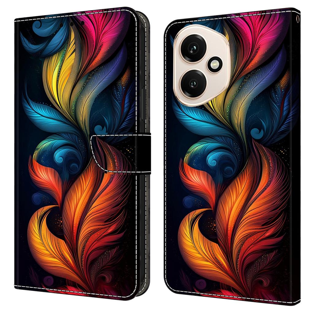 Для Honor 400 5G (Глобальний) Шкіряний чохол з друком візерунка Гаманець Підставка Відкидна кришка для телефону