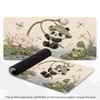 Large XXL Computer Deskpad Lovely Panda Lotus Koi Fish Painting Design Rubber Anti-slip Gaming Keyboard Mouse Mats For Desktop