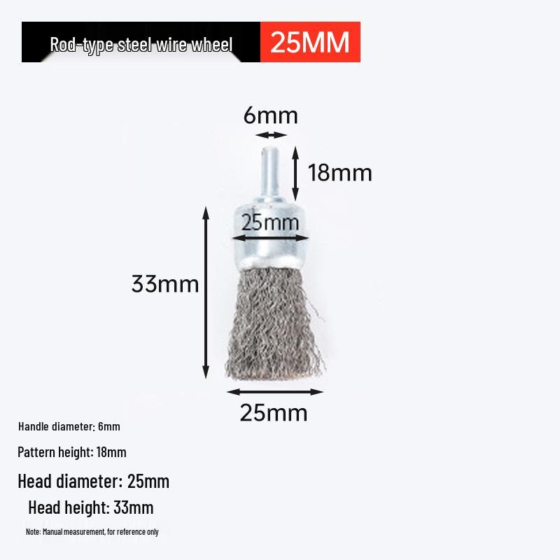 T-shaped Wire Brush: Metal Rust Removal and Polishing Tool with Round Handle