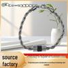 Minimalist Stainless Steel Rotatable Screw Hip Hop Rope Chain Bracelet