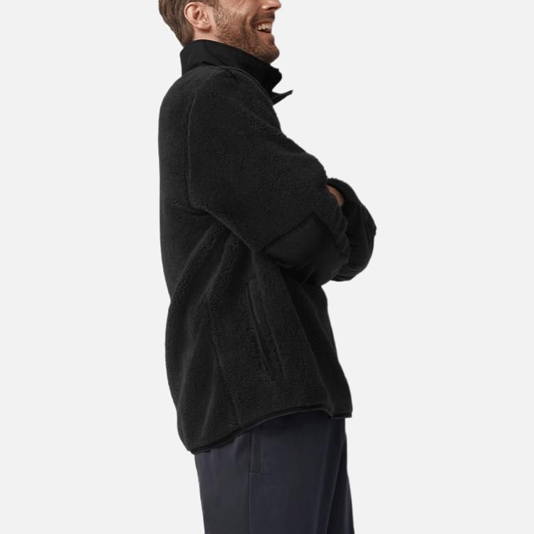 Canada Goose Solid Color Stand Collar Pullover Jacket Men Jackets Black 7053M-61