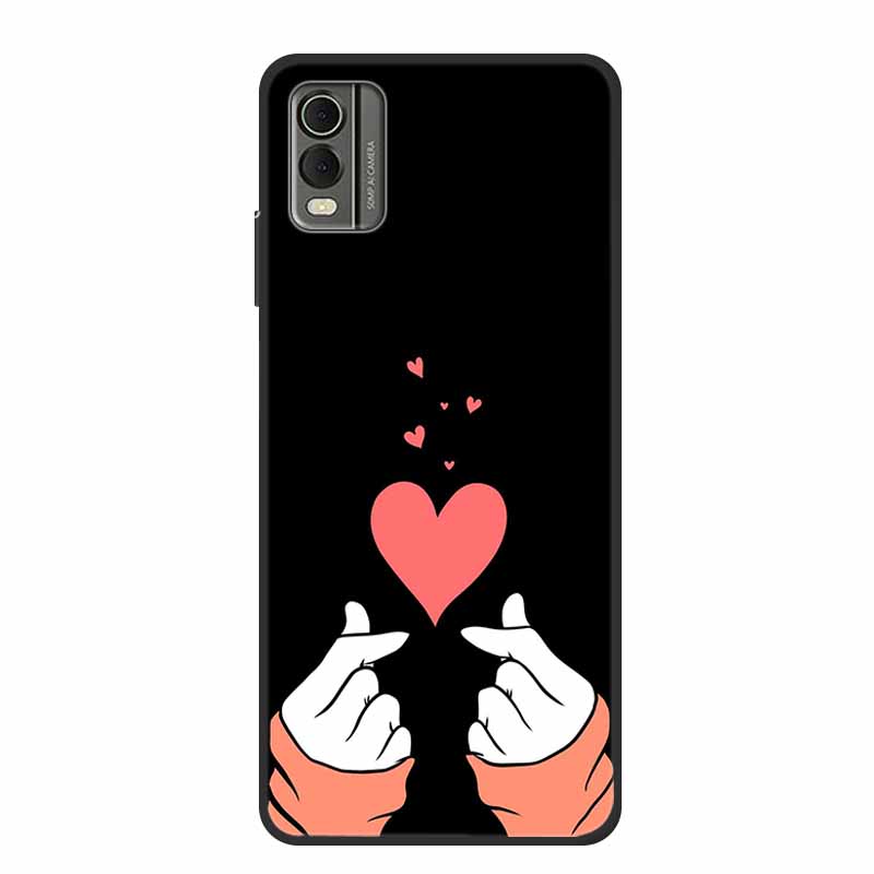 Pentru husă Nokia C32 6,5" Husă spate din silicon moale TPU de lux Carcase pentru telefon pentru NokiaC32 Protector drăguț Rezistent la șocuri Flori Capa