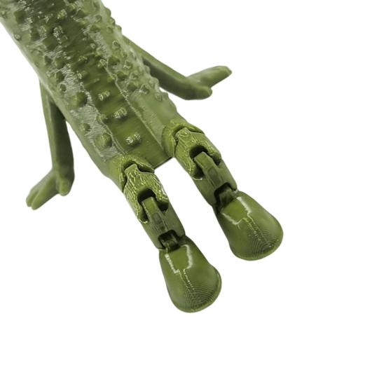 3D Printed Pickle Cucumber Statue Funny Hinged Cucumber Vegetable Desktop Ornament with Movable Joints Stress Relief Toy for Home Office Executive