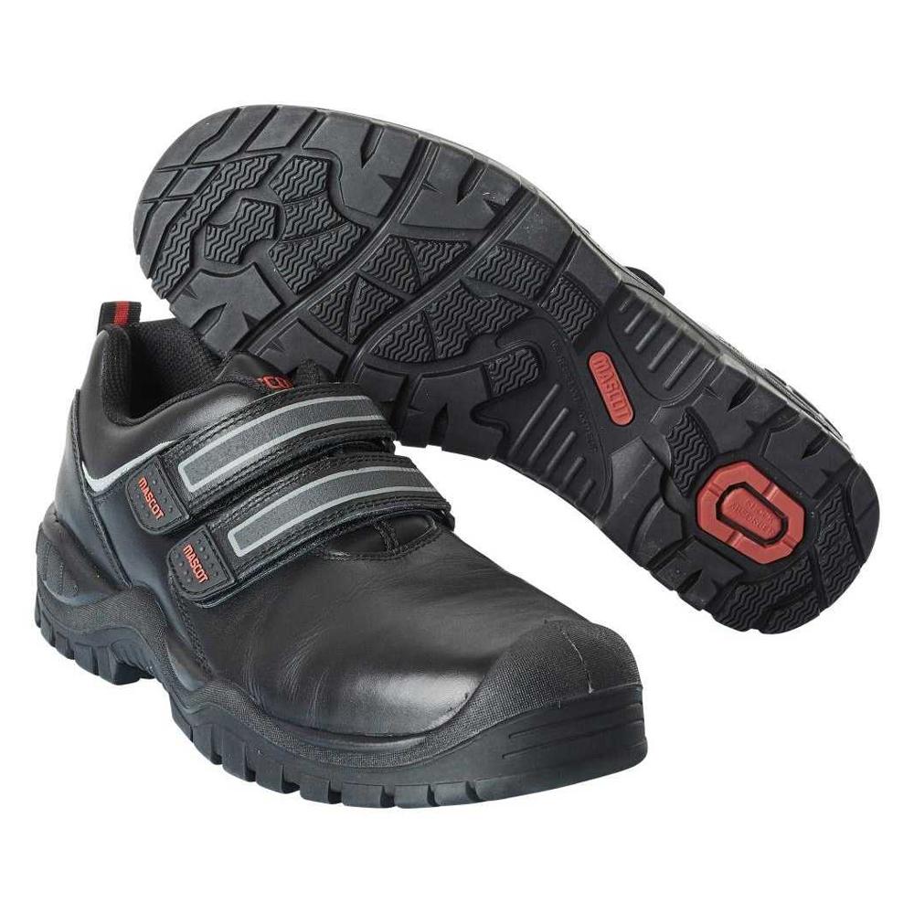 Mascot Mens Footwear Industry Leather Hook and Loop Safety Shoes