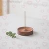 1Pcs Agarwood Tray Holder North American Black Walnut Solid Wood Incense Stick Handmade Tea Ceremony Round Incense Burner