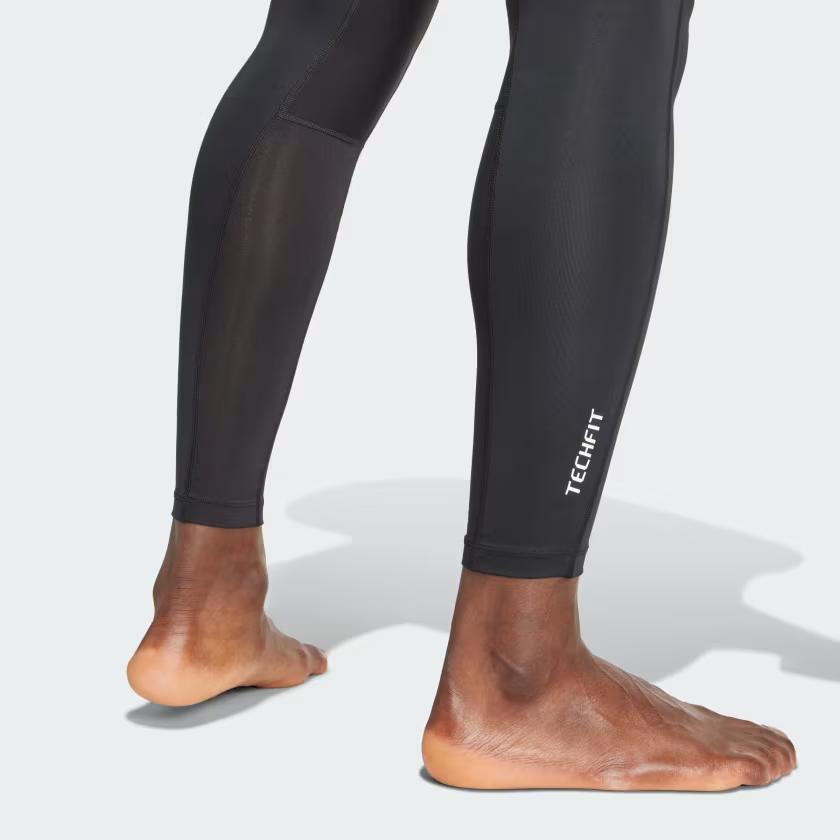 Adidas Techfit Simple Letter Comfortable Training Pants Men Bottoms Black IN5590
