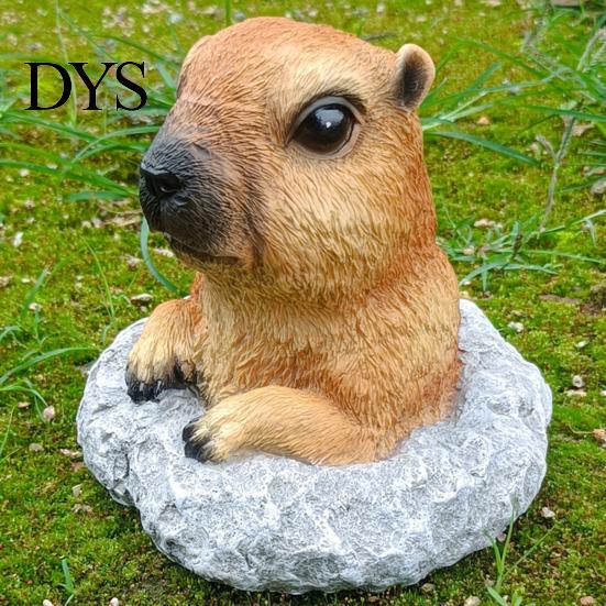 Patio Ornament Resin Garden Decoration Realistic Animal Statue Weather-resistant Decor Accessory for Lawn Balcony