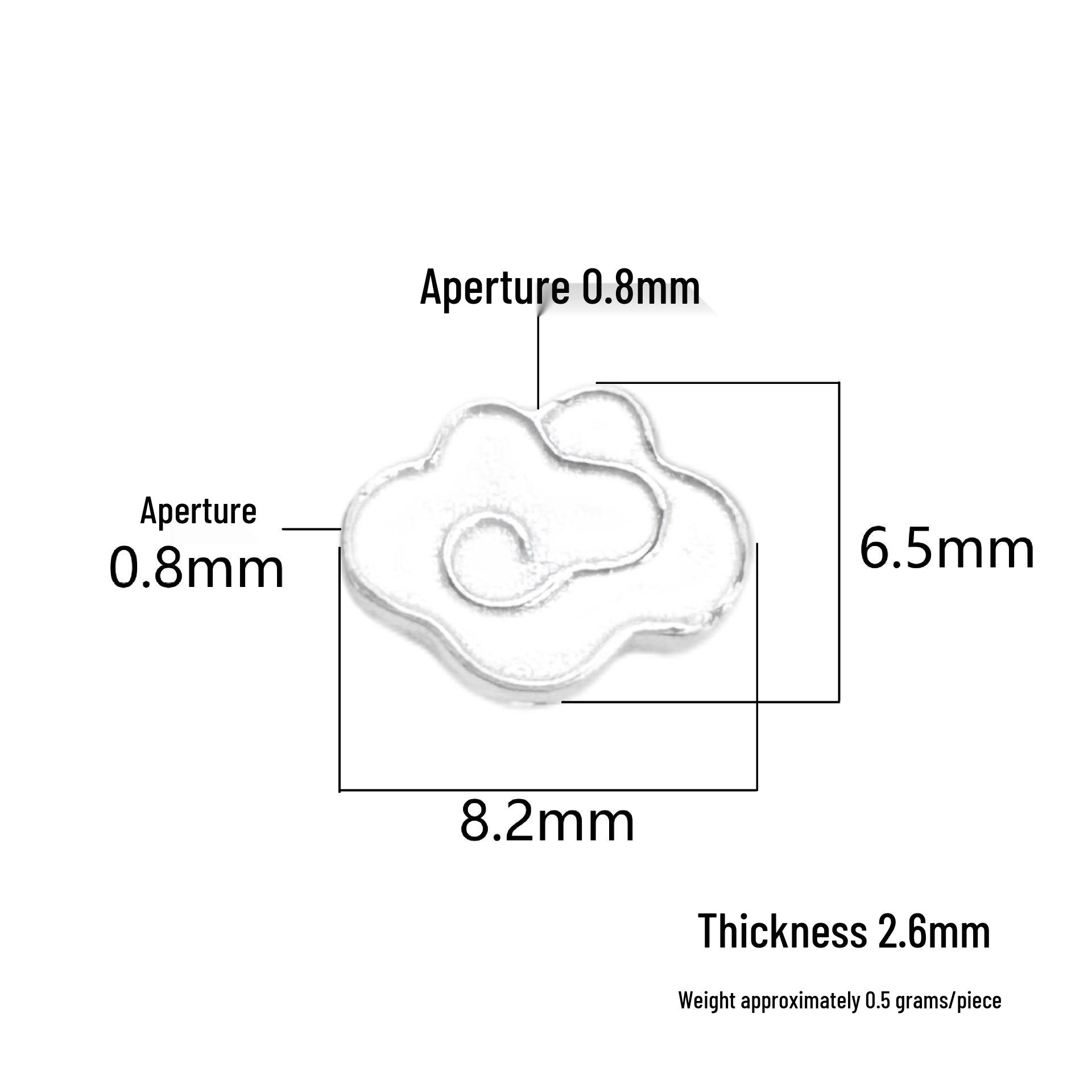 Sterling Silver 3D Auspicious Cloud Spacer Beads for DIY Jewelry: Necklace, Bracelet, and Rope Weaving Accessories. Sterling Silver 999 серебряный