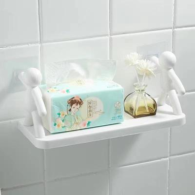 High-Quality Japanese Plastic Wall-Mounted Storage Rack for Kitchen and Bathroom