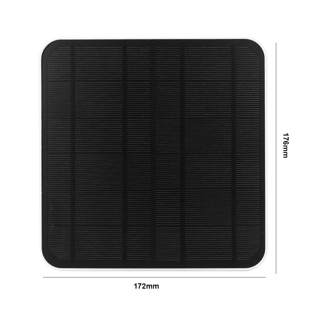 5V 6W Solar Panel IP65 Waterproof Solar Cell Panel Micro USB & USB-C Port 360°Adjustable Mounting for Eufycam 3/3C/2/2C/2 Pro