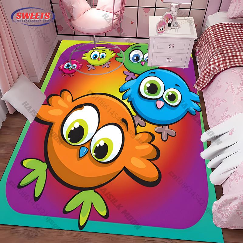 

10 Styles Cartoon Cute Bird Print Rug Living Room Bedroom Entrance Door Mat Non-slip Machine Washable Carpet Multi-size Optional 40x60cm (16x24in)