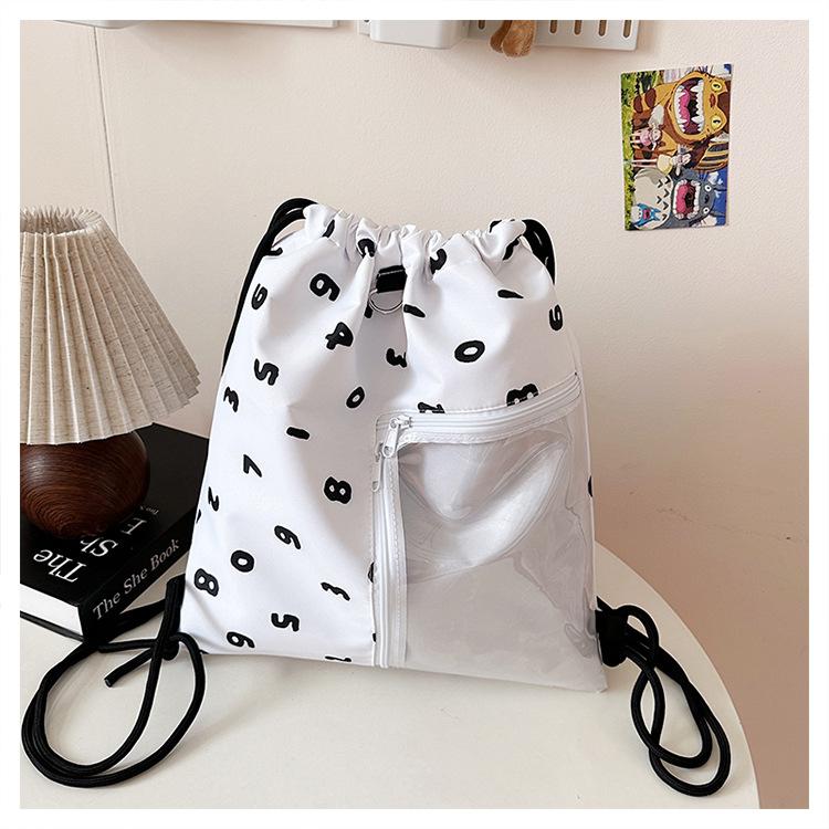 Новая сумка-мешок большой вместимости для поездок на работу, простой рюкзак, милый, повседневный, милый, двухмерный студенческий рюкзак женский