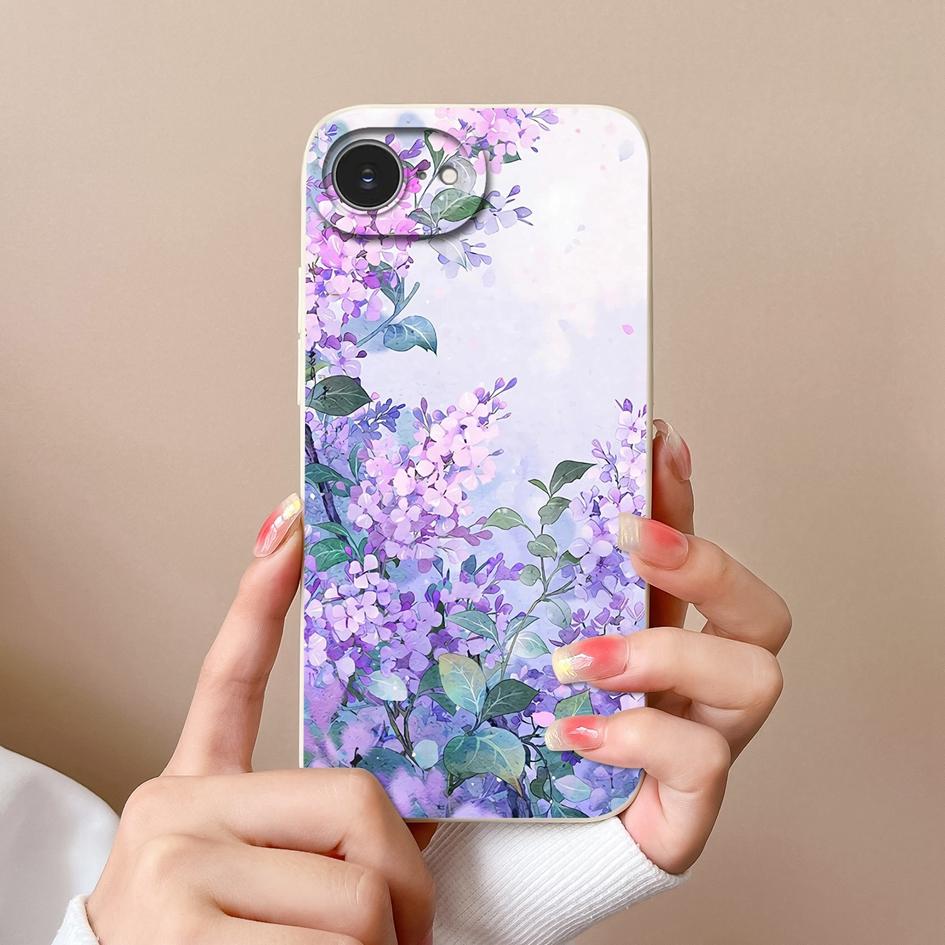 Cute Lucky Girl Phone Case For Apple iPhone 16e Soft Liquid Silicone High Quality Anti Drop Durable Anti Slip Protective Shell For Apple Bumper Covers