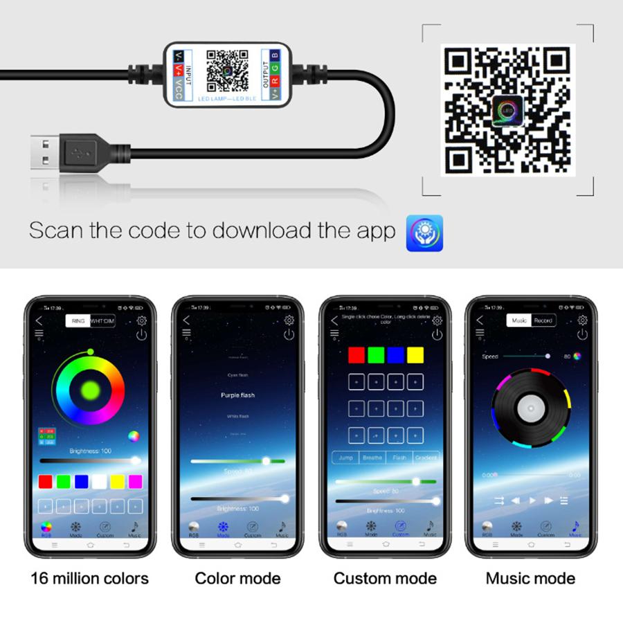 Bluetooth Light String Mobile Phone APP String Light Christmas Tree Decoration