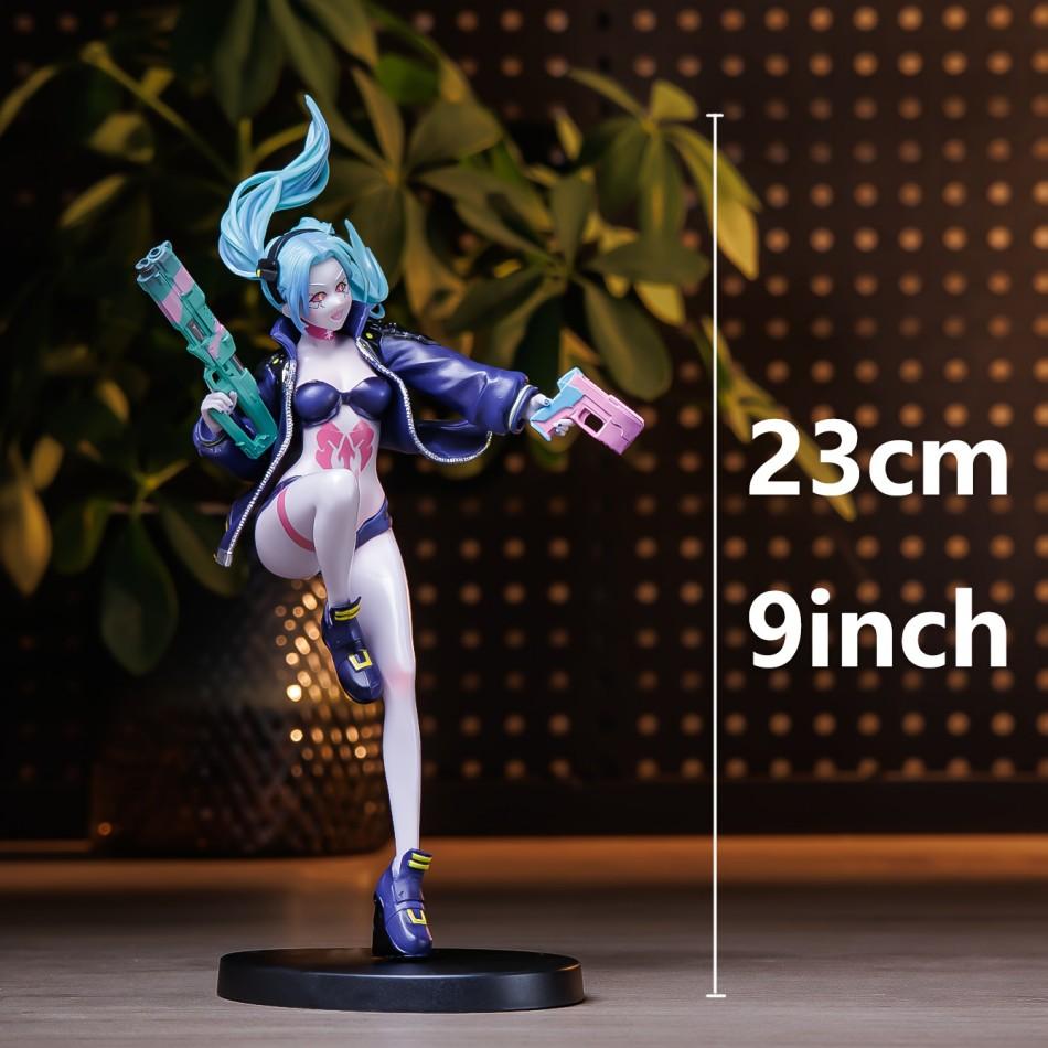 23cm Anime Cyberpunk Lucy coole Figur Fußmodell Spielzeug Geschenk Sammlung Rebecca Figur Action Kuchen Dekoration Geburtstagsgeschenk