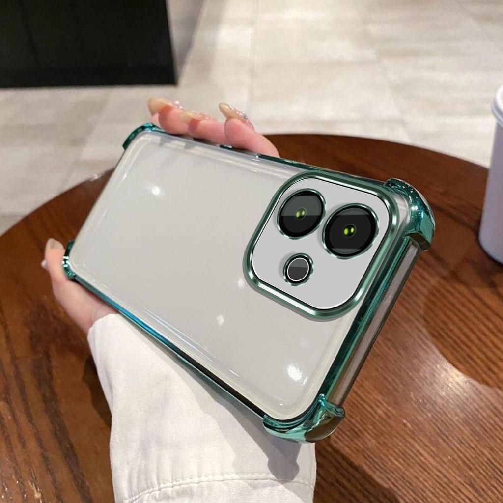 Case for OPPO A5 Pro 4G/5G Electroplated Color Border Clear Phone Casing Cover