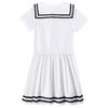 Weileenice Size Navy Perfect for Piano and School Entrance Cute White Formal Dress for Girls Children's Dress, 100, Girls' Dress, White, Weddings,