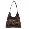 Large Leopard Contemporary Print Tote Bag For Women With Unique Shape And Spacious Design
