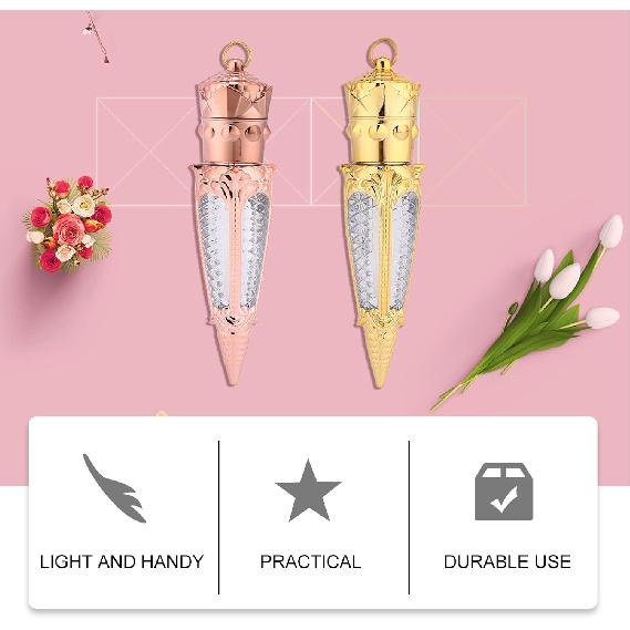 FRCOLOR 10pcs Empty Lip Gloss Tube DIY Lipstick Container Lip Gloss Container Rhinestone Lip Balm Bottle Plastic