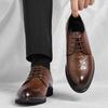 Fashion 2025 New Men Casual Business Shoes Elegant Men's Oxford Shoes Lace-Up Leather Dress Shoes for Men Comfortable Work Walking Flats