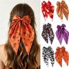 Ghost Spider Web Halloween Hair Bow Clip & Triangle Scarf Set