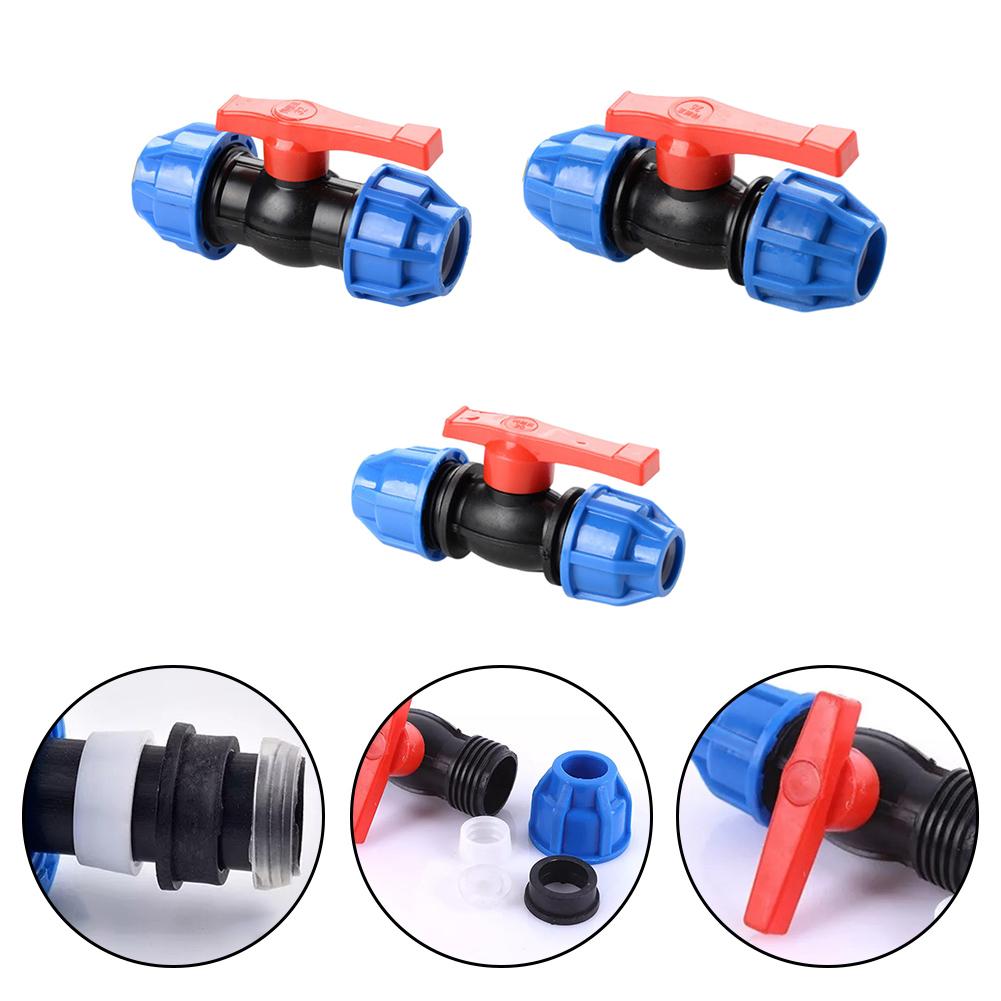 Quick Connect Ball Valve 20mm 25mm 32mm PE  Stop Tap Valve Water Pipe Faucet Joint Quick Connect Valve Garden Water Connection