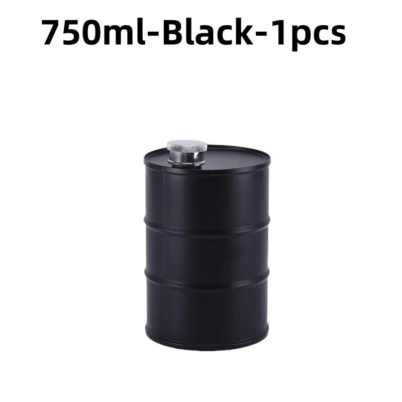 1Pc 25oz Water Bottle Drums Whisky  Portable Stainless Steel Hip Flask