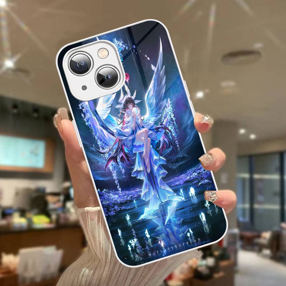Genshin Impact Columbina Für iPhone 14 13 12 Mini 11 Pro XS Max X XR 14 Plus Gehärtetes Glas Cover