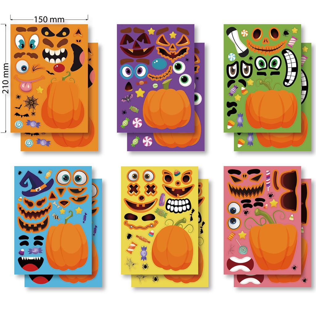 Delightful Childrens Cm2206006 Halloween Pumpkin Puzzle Stickers For Creative Play