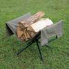 BUNDOK Firewood Carrying Stand BD-904, Perfect for Camping, Bonfires, and Firewood Storage, Compact Storage, Khaki