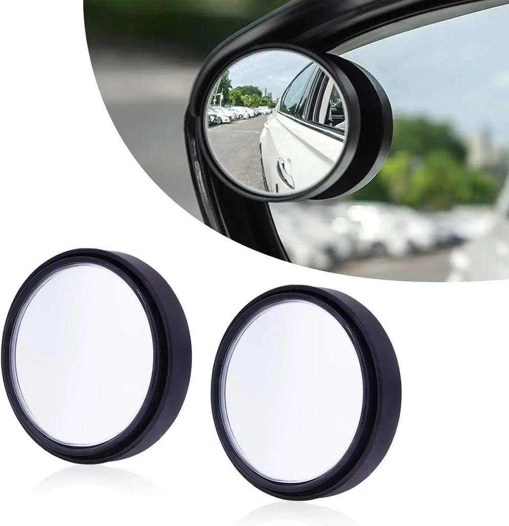 Car Rearview Mirror Small Round Mirror High-definition 360 Degree Convex Wide-angle Adjustable Reverse Assist Blind Spot Mirror
