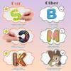 Montessori-Cartoon-Magnete für die Kühlschrankdekoration, lustige Tier-Kühlschrankmagnete für Kinder, süßes magnetisches Buchstaben-/Zahlenspielzeug