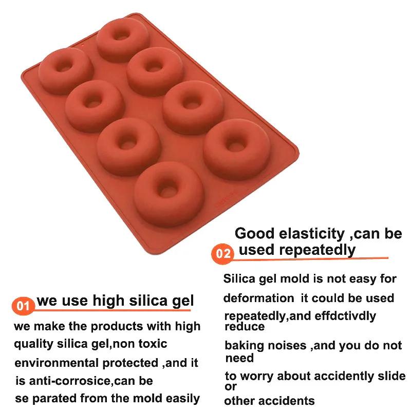 Food Grade Silicone Donut Chocolate Mold Silicone Donut Mold Maker Cake Maker Mold Desserts Baking Tools