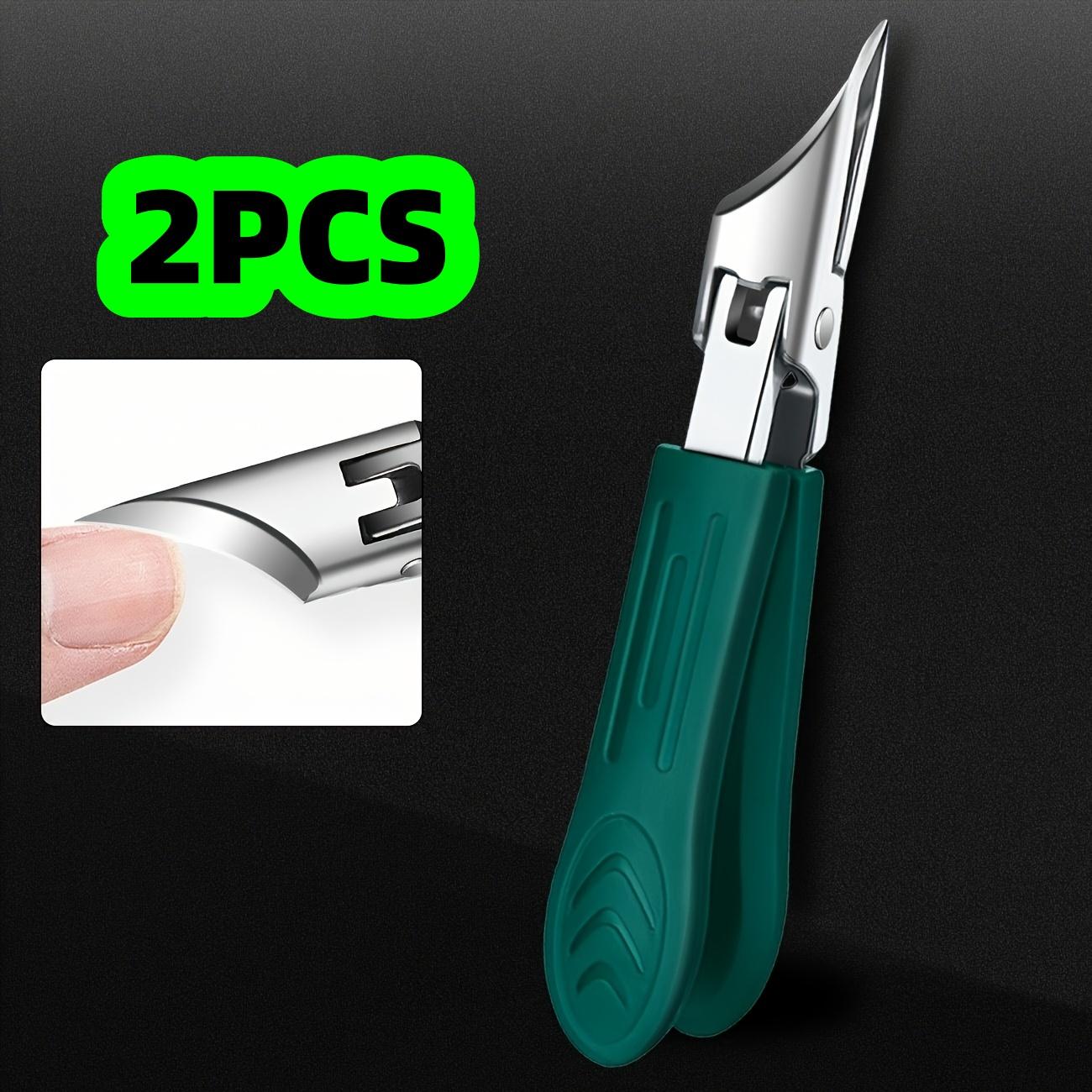 

2-Pack of Green Long-Tipped Ultra-Sharp Nail Clippers, Single Piece Priced at 3.5 Yuan, Made of Heavy-Duty Stainless Steel with High Precisio