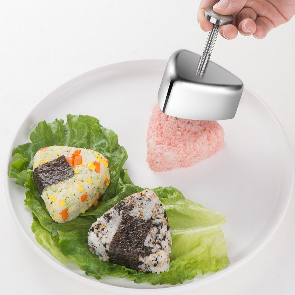 

Stainless Steel Onigiri Mold 3.74 x 2.95 Triangle Sushi Maker Rice Ball Mold Kitchen Gadgets