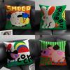 Chinese Zodiac Print Cushion Cover Natural Linen Organic Fabric DoubleSided Printing Sofa Home Decor Breathable Environmentally
