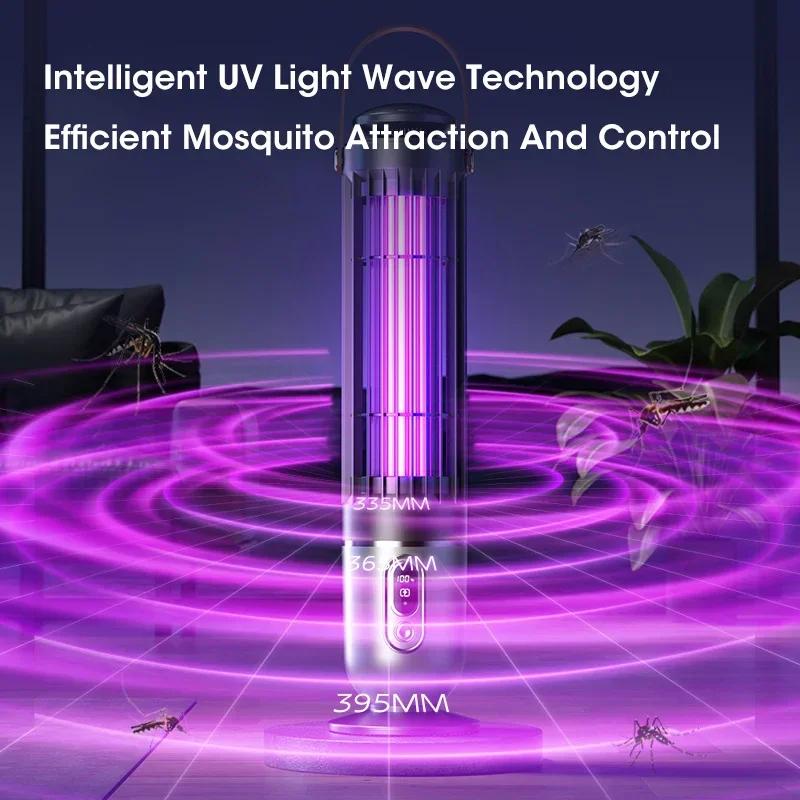 2025 USB Rechargeable Mosquito Insect Killer Lamp Outdoor Camping Lantern Light Portable for Home Travel Summer