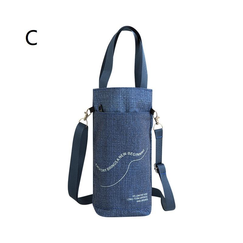 Portable Water Bottle Bag Adjustable Shoulder Strap With Mobile Phone Bag Milk Tea Tote Bag Water Bottle Cover