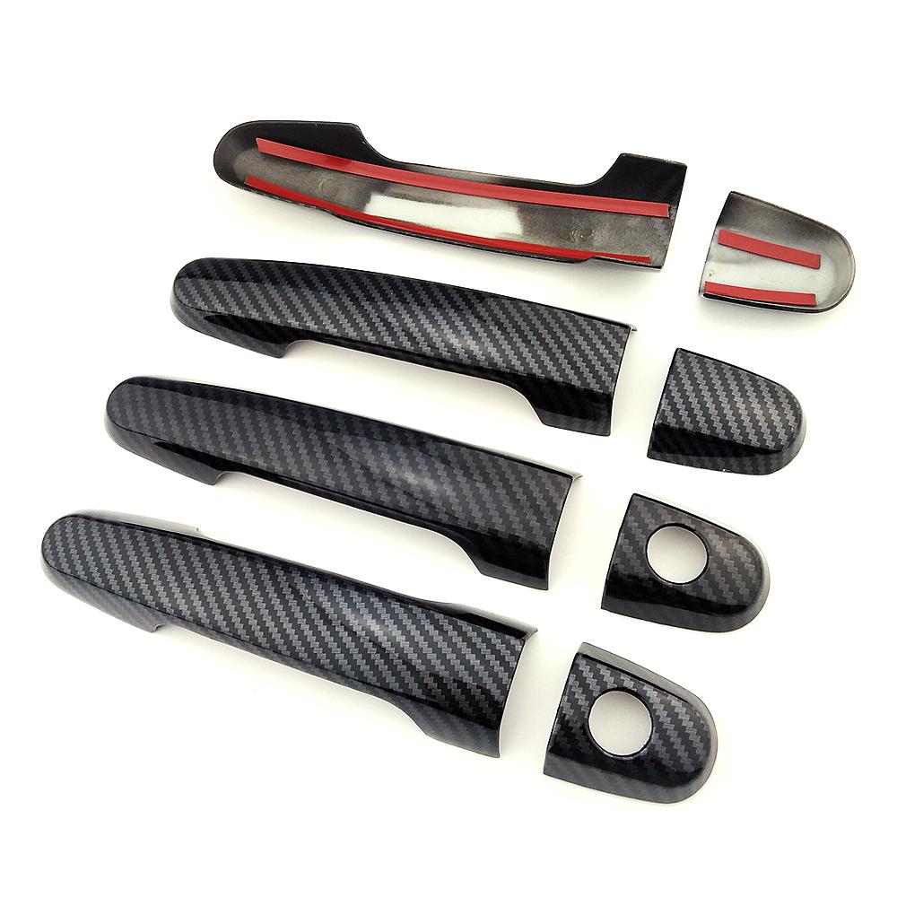For Toyota Rav4 Rav 4 2001-2012 Carbon Fiber Color Modify Refit Chrome Door Handle Cover Decoration Trim Protection Sticker