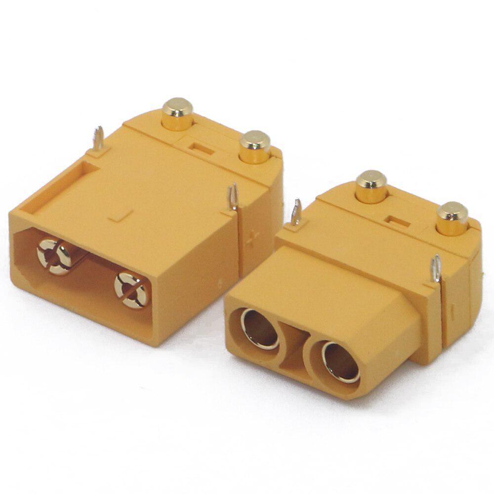 10/50 pair Amass XT90PW 4.5mm Gold Plated Banana Plug model circuit board for RC Model