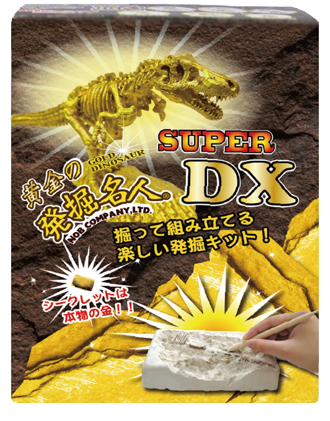 

Nobu Company Golden Excavation Master SUPERDX 6-Piece Set (Tyrannosaurus, Triceratops, Pteranodon, Brachiosaurus, Spinosaurus, Deinonychus) SH3922-SET