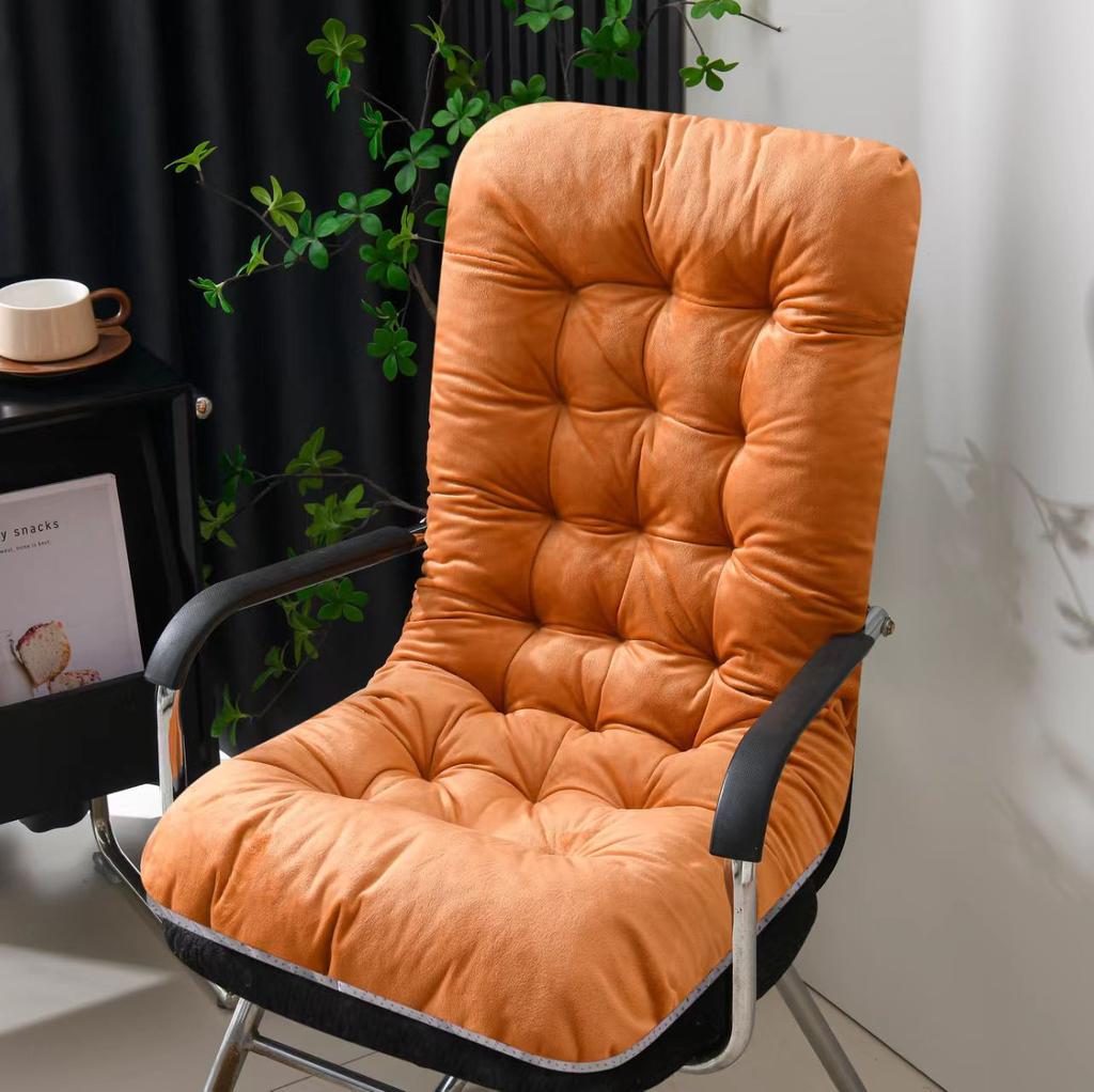 Modern Style Office Integrated Backrest Cushion Solid Color Thicken Student Dormitory Sedentary ChairMat Home Chair Back Cushion