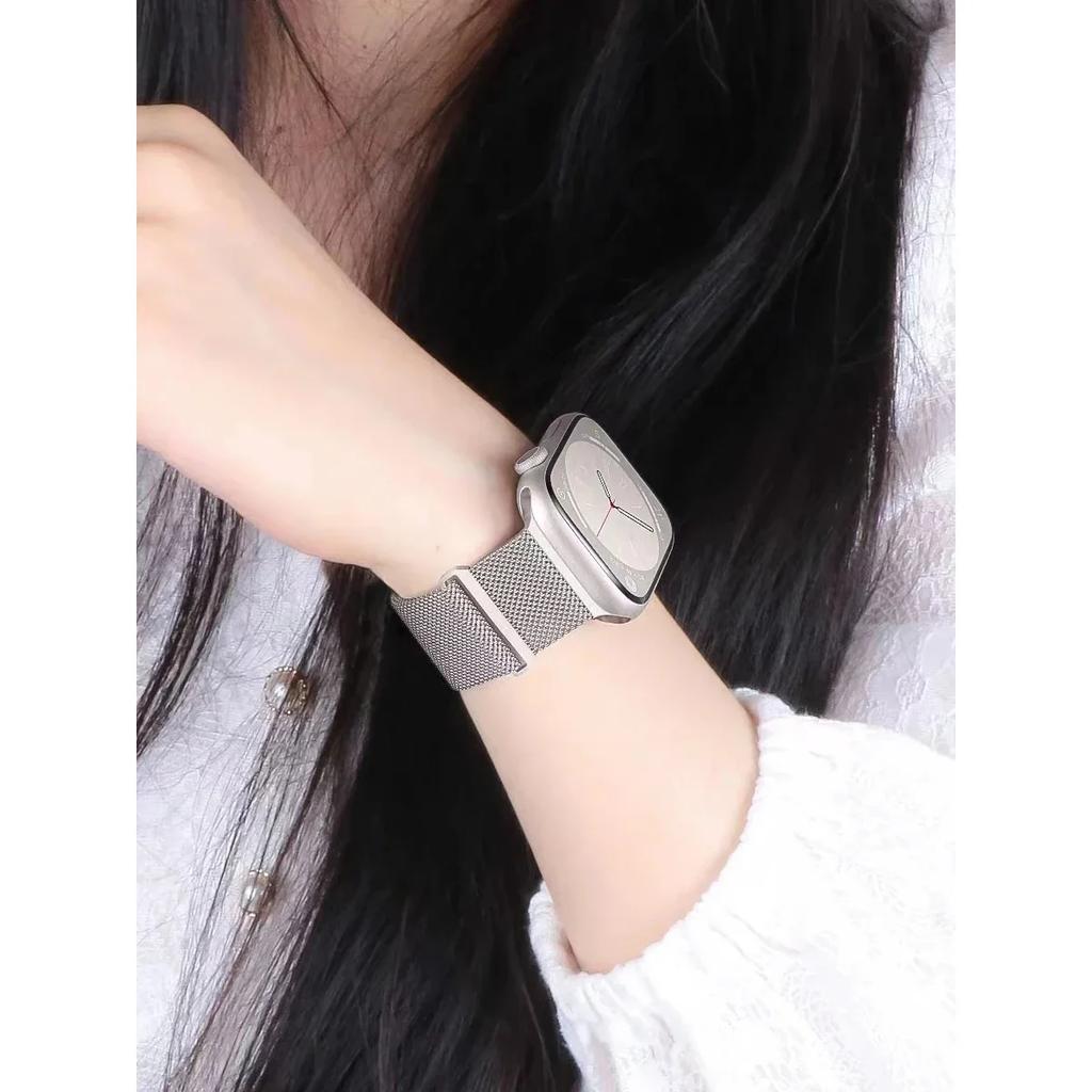 Milanese Strap For Apple Watch 10 9 8 7 41 45mm Ultra2 49mm Men's Women's Metal Breathable Band For iWatch SE 44 40 42 46mm Belt