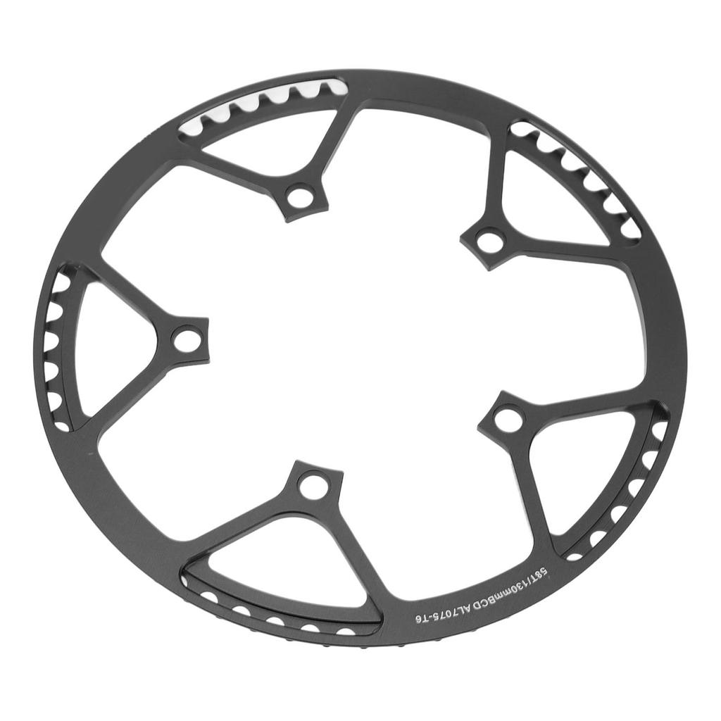 58T Fahrrad Kettenblatt Vollaluminiumlegierung Geringe Dichte Robust Eloxierte Oberfläche Faltrad Kettenrad Schwarz
