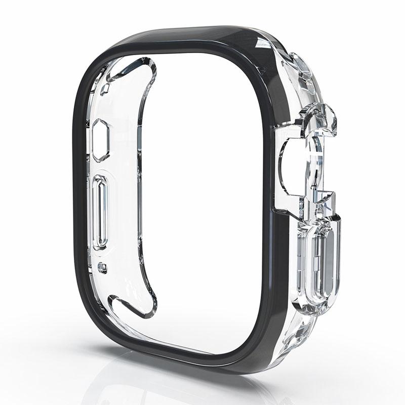 

PC Protective Case For Apple Watch Ultra 3/2 49mm 11 10 46mm 42mm Screen Anti-falling Shell iWatch 9 8 7 SE 45mm 41mm 44mm Cover Series 11-10 46mm чёрный