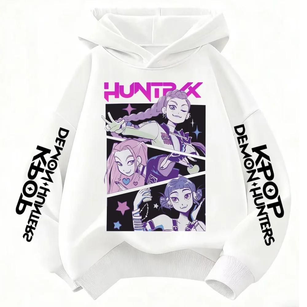 KPop Devil Hunter Rumi Sudadela Cartoon Hoodie Boys and Girls Fashion Korean Wave Casual Top Girls Casual Clothing