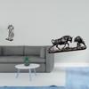 Nordic Knight Bull Resin Figurine Abstract Art Sculpture Modern Chinese Animal Ornament for Desk