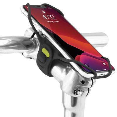 Bone Bike Tie Pro 3 Fahrrad Handy Rennrad Handy Vibration Einfach Kompatibel mit iPhone 16 16 16 Pro Vertikal Schwarz Halter, Silikon, Halter,