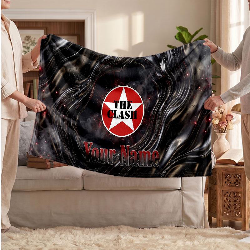 The Cure Flannel Blanket, Custom Name Text Personalized Soft Throw Blanket Home Decor Gift