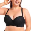 Oversized Comfort Push-Up Underwire Adjustable Lace Bra